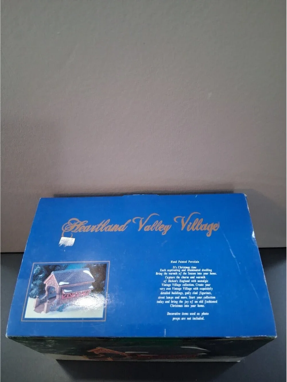 Vintage Heartland Valley Village Porcelain Christmas Bridge